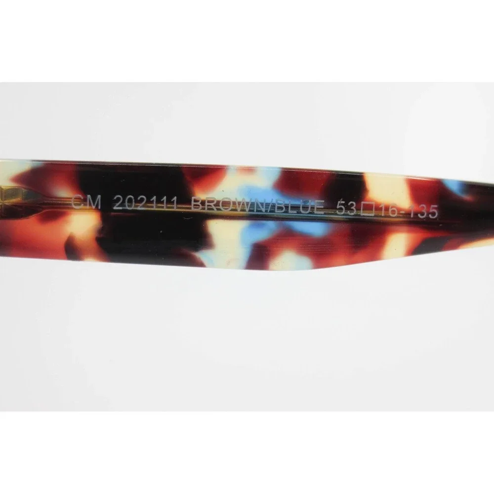 Christian Siriano CM 202111 Brown Blue Tortoise Rectangular Eyeglasses 53-16-135